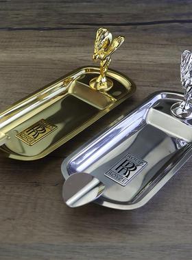 劳斯莱斯小金人烟灰缸家居雪茄缸酒吧会所车行游艇豪宅装饰品摆件