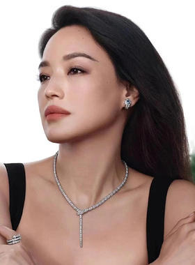 奢华满钻蛇头流苏耳环女纯银小众