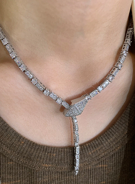 明星同款灵蛇高级感奢华项链女