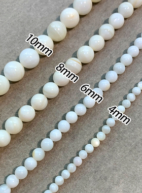 天然贝母项链女轻奢小众圆珠