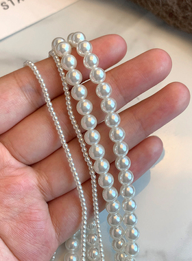极光珍珠项链女轻奢麻花小众