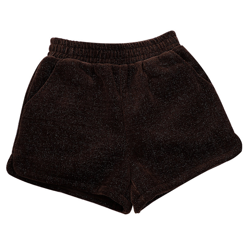 靴裤女短裤冬外穿加厚显瘦宽松百搭加绒显瘦欧洲站雪尼尔亮丝短裤,淘宝优惠券,粉丝福利购,淘宝优惠卷