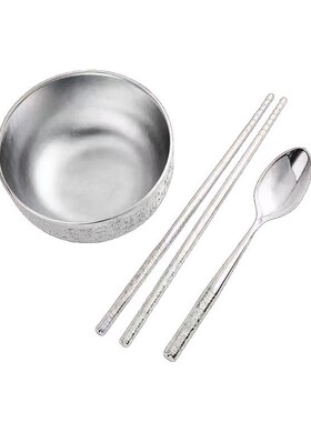 合金工艺品抓周碗筷装饰