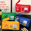 Inspirational text double layer pencil bag student gift
