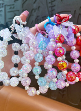 创意可爱蝴蝶结珠珠链条