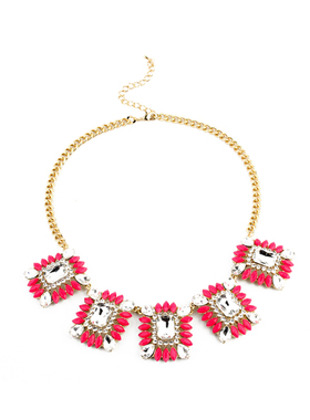 珍珠宝石欧美复古锁骨链网红同款