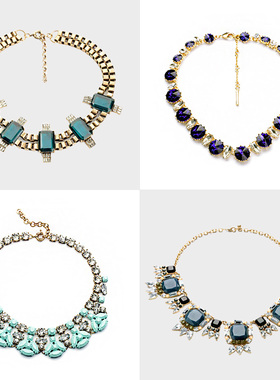 欧美大款锁骨链花朵网红同款复古