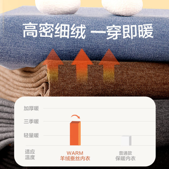 Arctic velvet warm velvet underwear wool silk men's warm