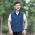 Mùa thu và mùa đông nam vest lông cừu cha thường lông cừu trung niên vest vai cỡ lớn áo ấm vest - Dệt kim Vest áo cardigan nam Dệt kim Vest