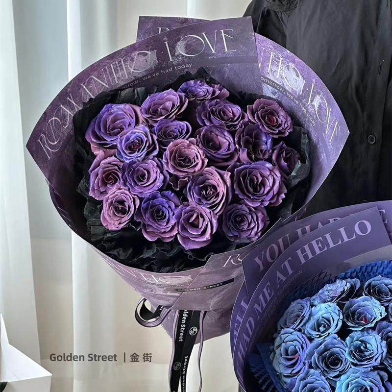 江海新款复古油画风乌梅子酱鲜花包装纸材料印花艺术纸花束包花纸,淘宝优惠券,粉丝福利购,淘宝优惠卷