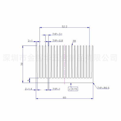 铝型材散热片 开槽60*60*39MM 电子显存路由CPU功放半导体制冷片 - 图2