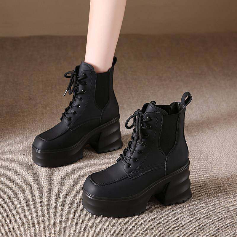 春季厚底增高马丁靴女英伦风复古短靴女秋冬季新款网红加绒0122u,淘宝优惠券,粉丝福利购,淘宝优惠卷