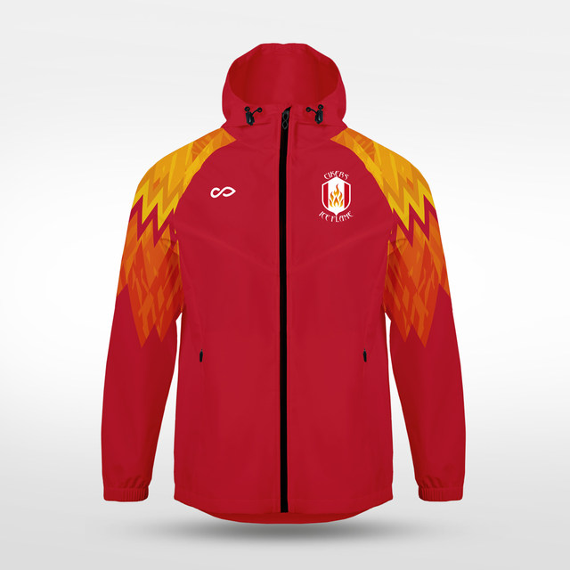 Sike Vientiane Ice Flame Autumn and Winter Hooded Windbreaker ເສື້ອກັນລົມກັນລົມກັນໜາວ