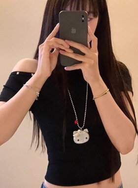 韩系简约五角星项链女轻奢小众设计钛钢毛衣链夏日高级感挂脖配饰