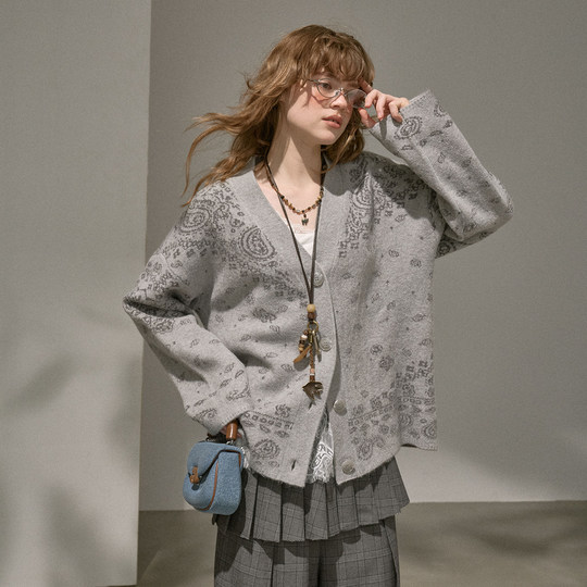 DIDDIMODAV collar cardigan/puppy sweater
