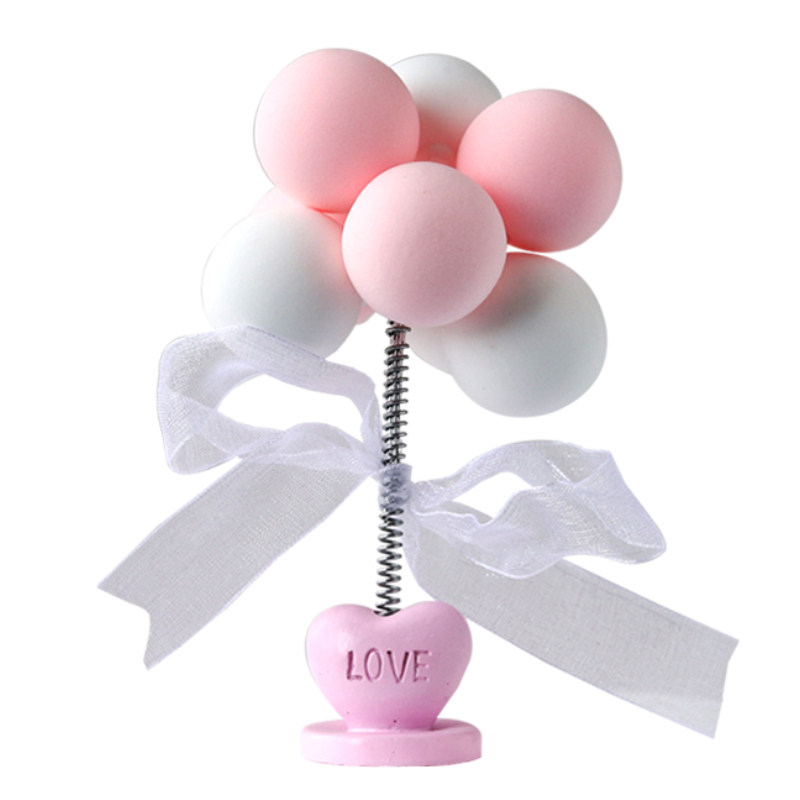 无底座黏土彩色马卡龙色告白气球底座摆台520 情人节蛋糕装饰摆件