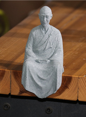 仿真弘一法师摆件园艺花卉盆景装饰造景人物摆设禅意李叔同小佛像