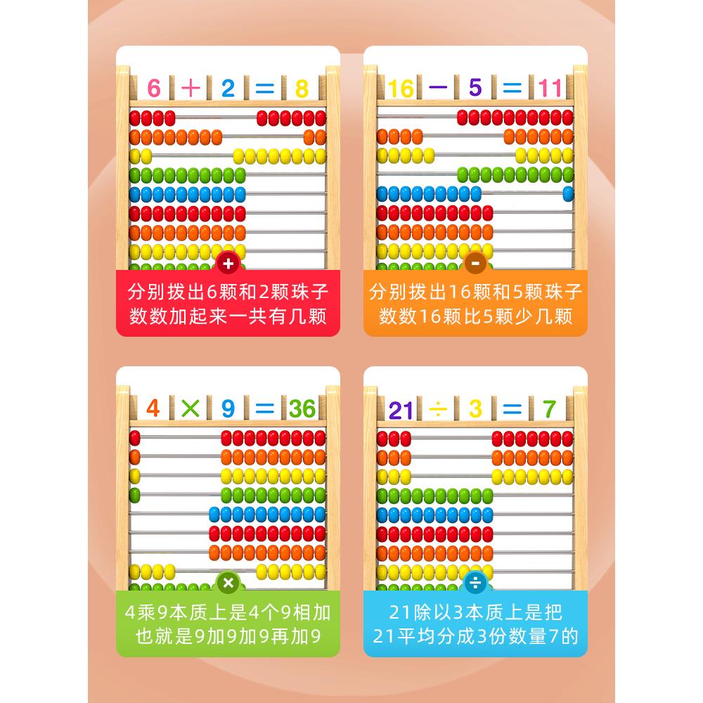 童蒙氏算数学计算架小学生加减法数算术棒幼儿启QZM-1818儿数蒙教 - 图0