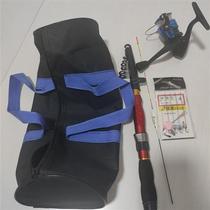 Telescopic road sliding rod fishing gear suit with rod bag