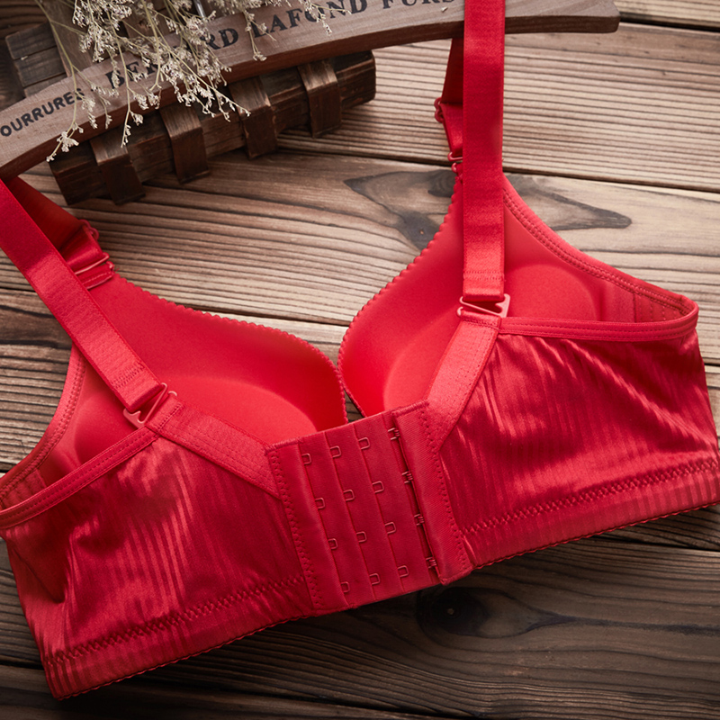无钢圈加厚文胸超厚8CM小胸平胸专用a杯特厚调整型光面女内衣性感 - 图2