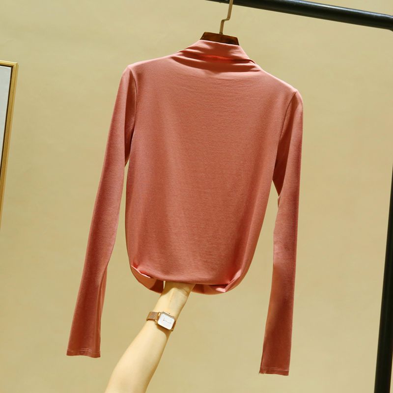 莫代尔半高领秋冬新款洋气打底衫 久吉良T恤