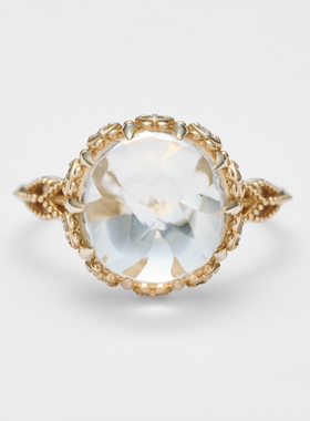 日本购直邮 agete阿卡朵 25/4蕾丝戒指 K5黄玉戒指  10252111130