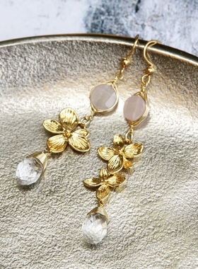 日本购在途 wythe charm小众饰品 耳夹项链手链 天然石水晶