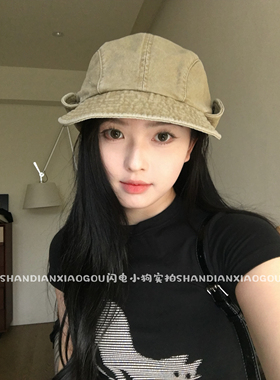 牛仔小众日系复古渔夫帽*新款百搭显脸小春夏大檐遮阳女款