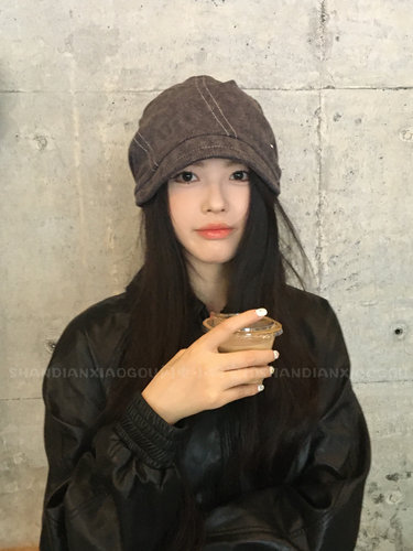美式复古冷帽｜素颜遮脸渔夫帽堆子女秋冬黑色街头休闲显脸小包头 - 图3