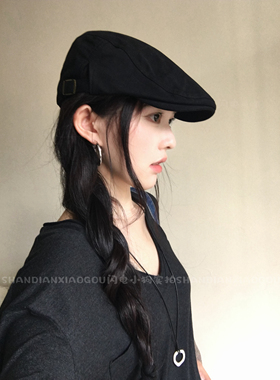 【经典复古纯色前进帽】新款百搭显脸小春夏透气休闲女款报童