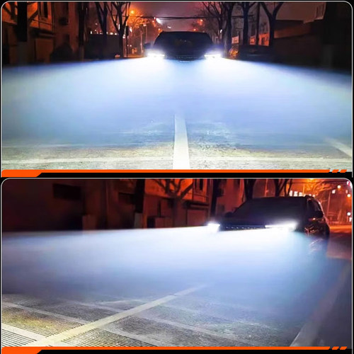 汽车led大灯H7灯泡H11近光灯H1远光灯H4远近一体9005激光车灯改装 - 图0