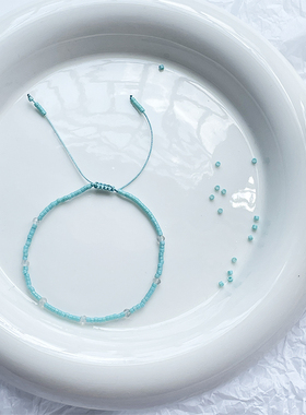 日韩风都暻秀EXO米珠石头小手链