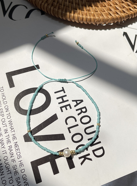 波西米亚风学生党玻璃米珠小手链