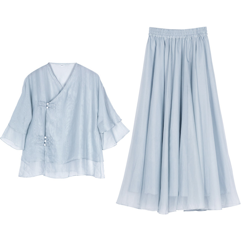 改良版复古汉服夏季新款旗袍连衣裙 森莲连衣裙