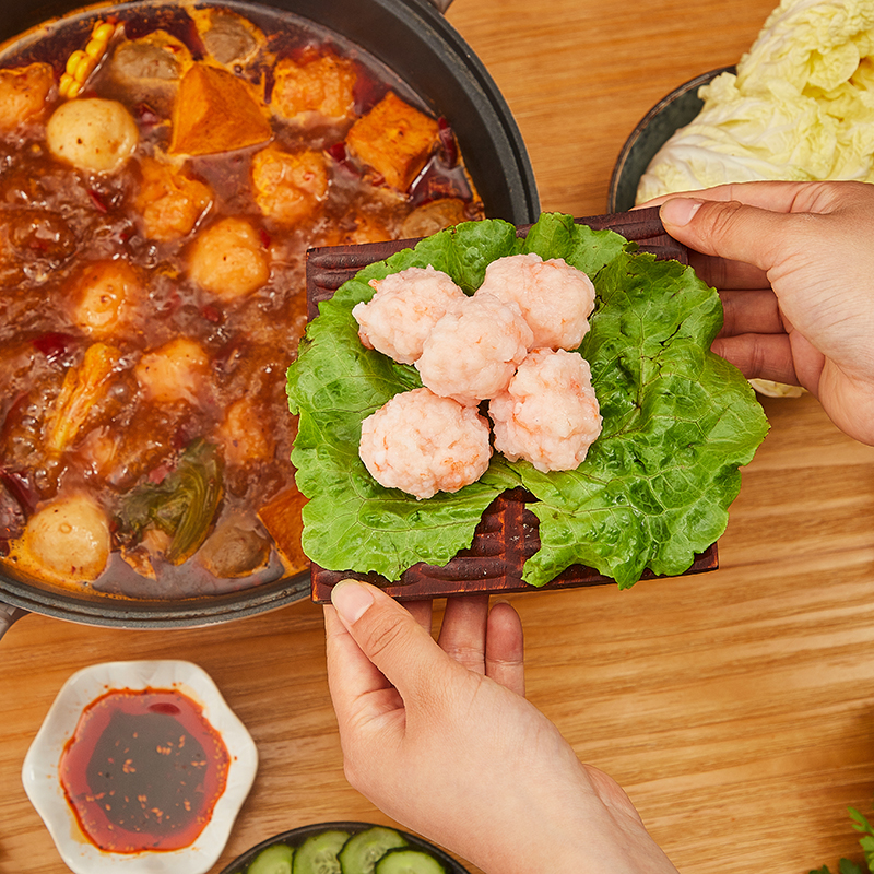 安井 虾滑150g*5袋装虾肉饱满Q弹煮汤火锅食材冷冻半成品商用