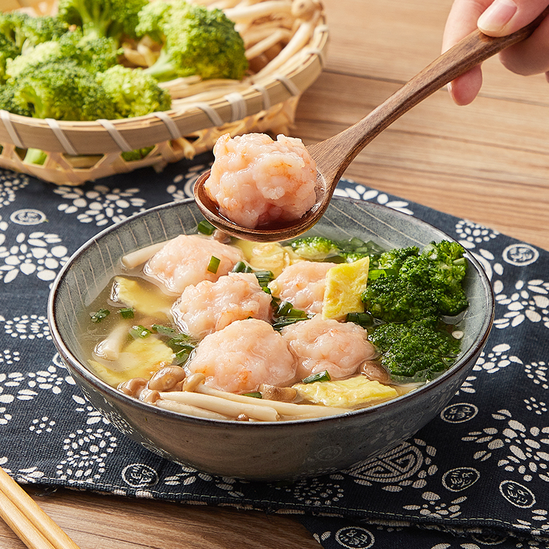 安井 虾滑150g*5袋装虾肉饱满Q弹煮汤火锅食材冷冻半成品商用