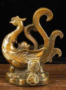 铜四方位灵兽摆件青龙白虎朱雀玄武四大神兽家居办公室装饰礼品