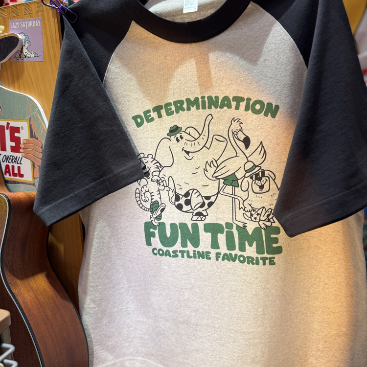 美式复古 vintage 快乐的大象朋友 拼色插肩粗棉重磅男女情侣T恤,淘宝优惠券,粉丝福利购,淘宝优惠卷
