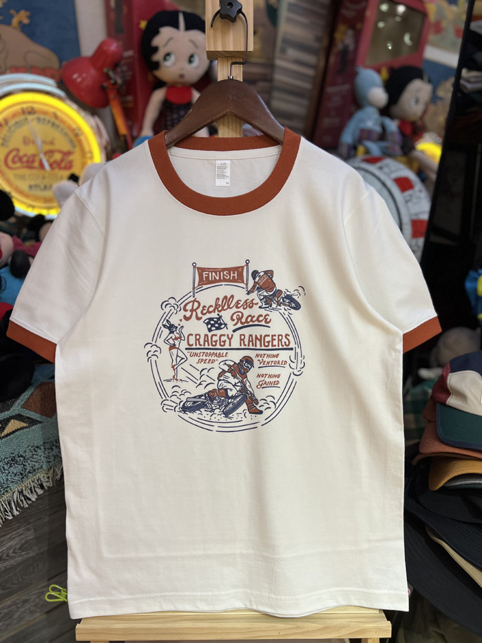 阿美咔叽 美式复古 vintage 炫酷机车风 拼色纯棉重磅男女情侣T恤,淘宝优惠券,粉丝福利购,淘宝优惠卷