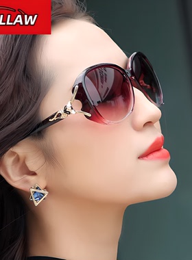 德国防紫外线墨镜圆大脸显瘦眼镜