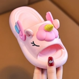 Детские тапочки, летняя обувь, милые мультяшные нескользящие слайдеры для принцессы, мягкая подошва