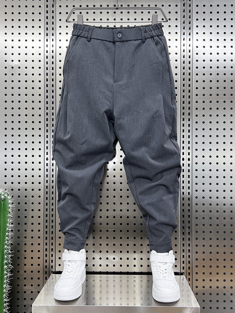 秋冬新款西裤男士配马丁靴的裤子男哈伦裤魔术贴束脚痞帅休闲裤男,淘宝优惠券,粉丝福利购,淘宝优惠卷