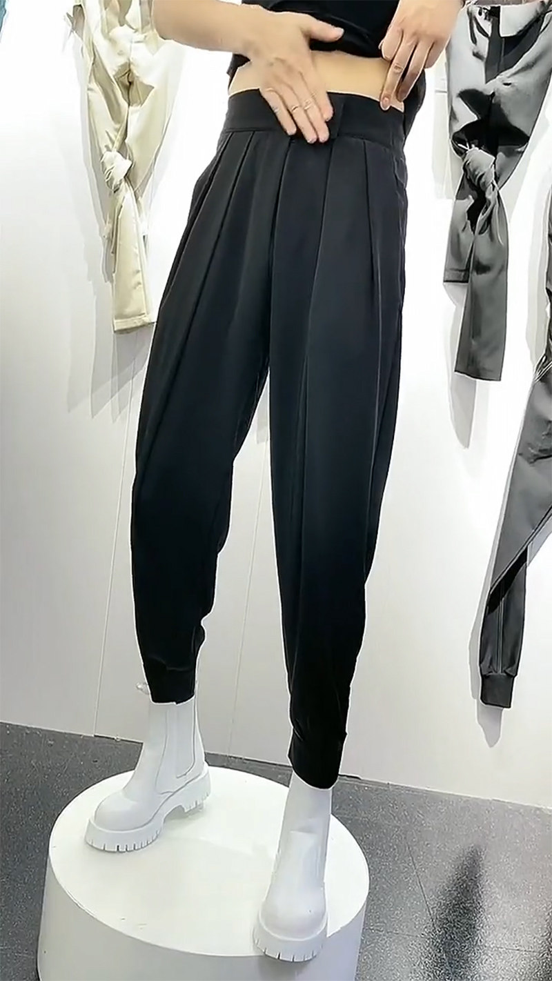 秋冬暗黑束脚裤搭配马丁靴的裤子男哈伦裤韩版魔术贴工装裤长裤潮,淘宝优惠券,粉丝福利购,淘宝优惠卷