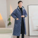 Winter warm men's velvet thickened cotton coat casual gown lengthened over-knee cover work clothes home clothes cotton coat Winter warm men's velvet thickened cotton coat casual gown lengthened over-knee cover work clothes home clothes cotton coat