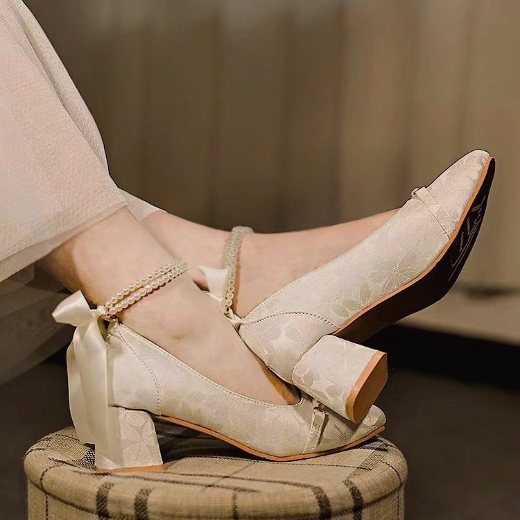 玛丽珍鞋古风新中式礼服旗袍鞋子民国风百搭春季高跟单鞋女高跟鞋,淘宝优惠券,粉丝福利购,淘宝优惠卷