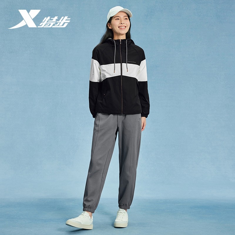 特步运动外套女2025春季新款防风双层风衣连帽女夹克976128120286,淘宝优惠券,粉丝福利购,淘宝优惠卷