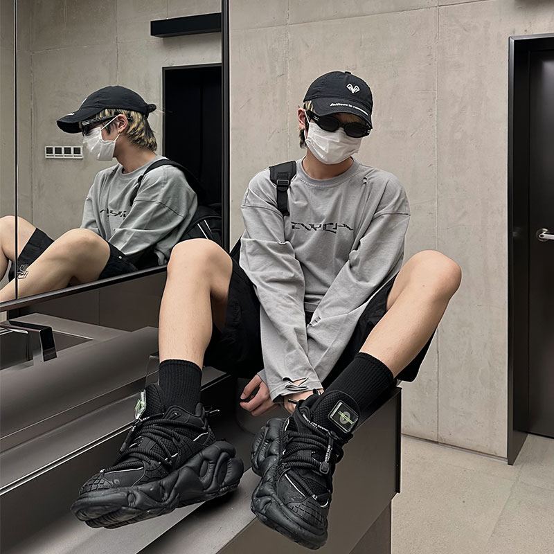 范丞丞刘畊宏Miyavi明星同款ins潮增高7cm男女厚底休闲运动老爹鞋