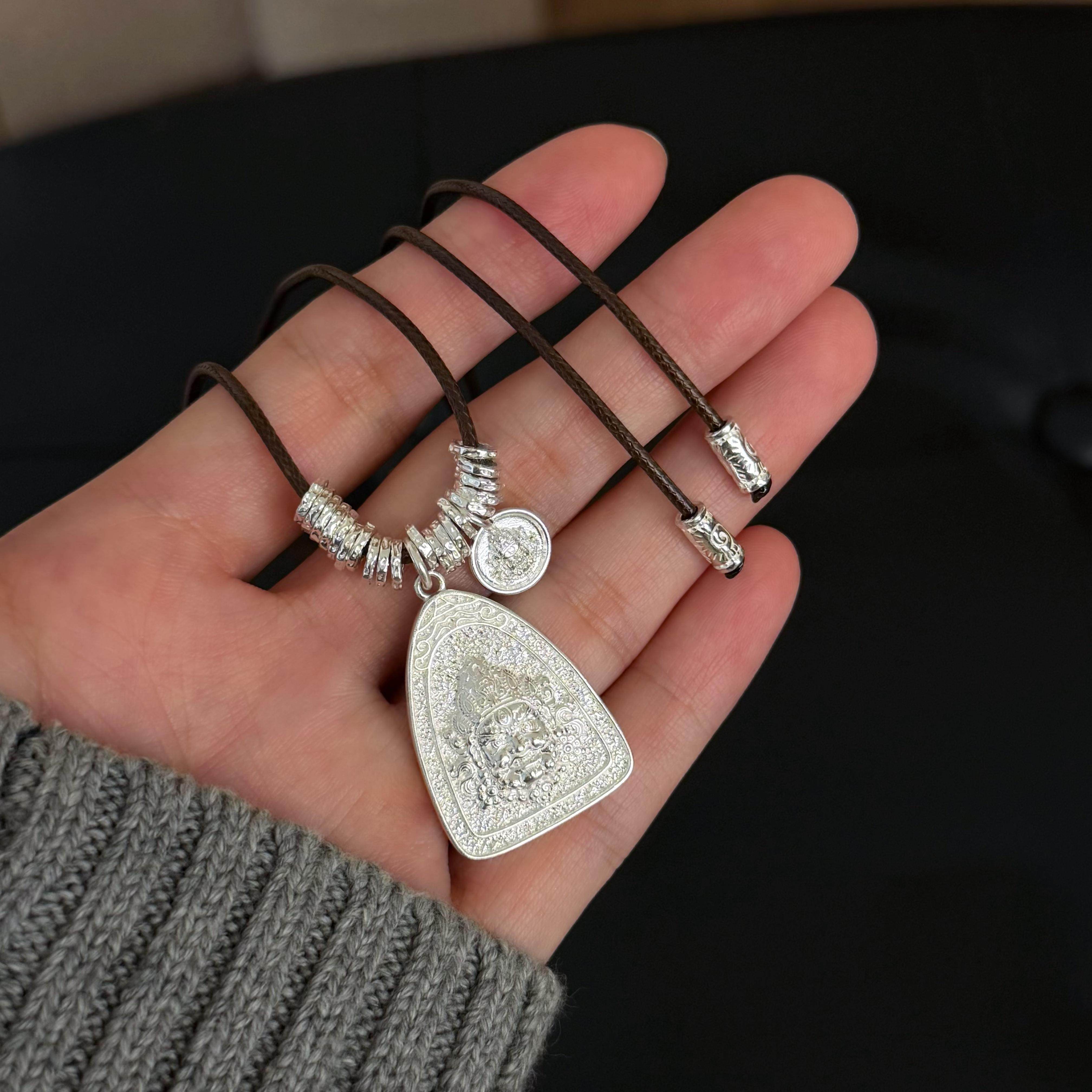 吊坠足银 《日进斗金》黄财财百搭编绳款手工小众精致项链,淘宝优惠券,粉丝福利购,淘宝优惠卷