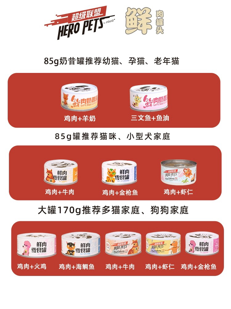 超级联盟白肉汤罐头猫狗通用鸡肉牛肉高蛋白纯肉单吃拌粮泰迪英短-图1