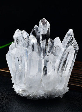 天然紫黄绿白水晶簇家居装饰摆件